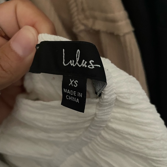 Lulu’s Sunshine Daydream White Short Sleeve Cutout Mini Dress - Picture 4 of 5